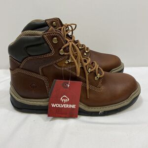 Wolverine Boots Men's 13 Brown Raider Durashck Soft Toe 6" Work Hike W210057